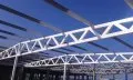 Иконка Ферма двухскатная 12 метров из профильной трубы, рама 100х100х4 мм, обребровка 100х50х3 мм 