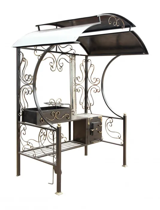 Кованый мангал Универсал Люкс с печью	