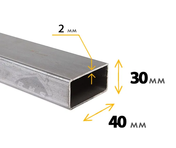 Труба профильная 40х30х2 мм