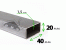 Труба профильная 40х20х1,5 мм