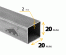 Труба профильная 20х20х2 мм