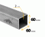 Труба профильная 60х60х2 мм
