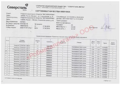 Сертификат Сертификаты на проволоку вязальная